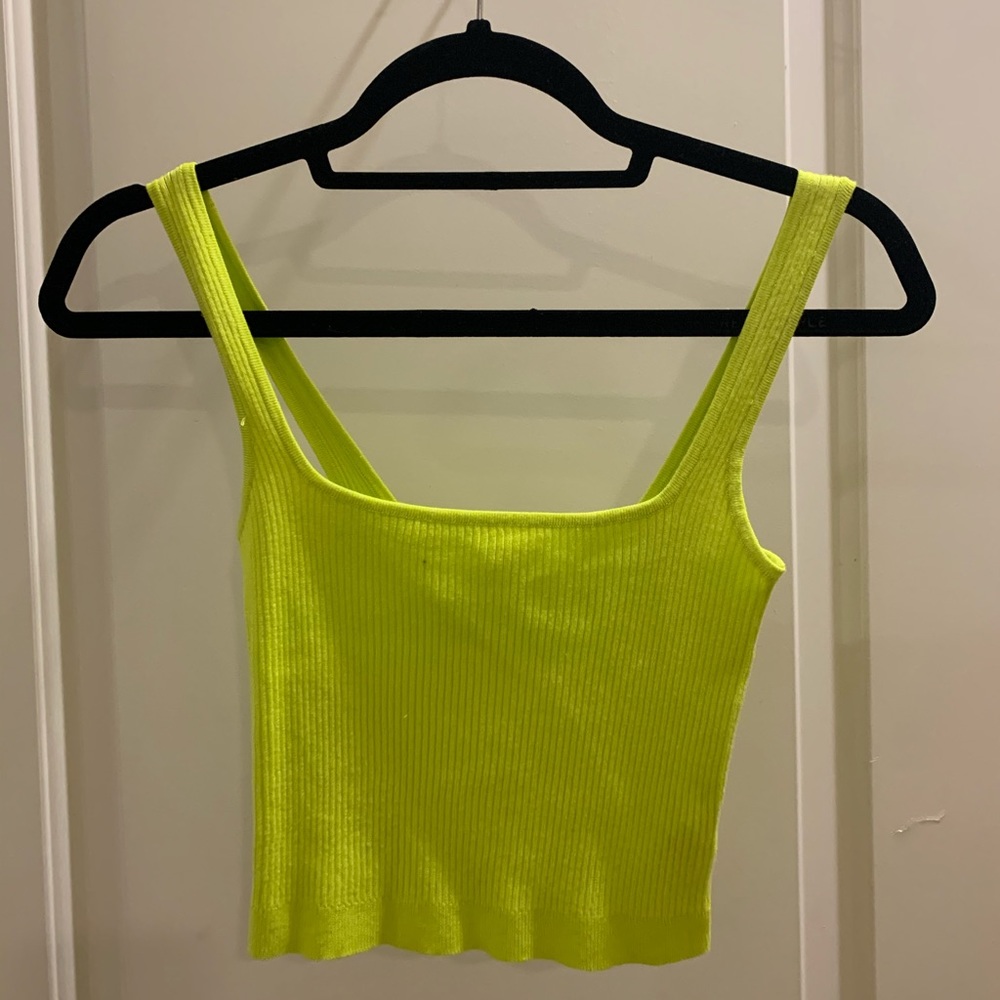Garage Neon Crop Tank Top